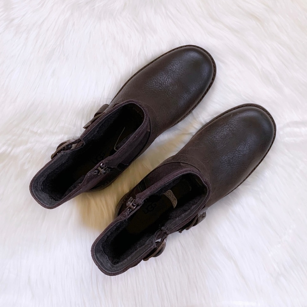 UGG Men’s Messner Waterproof Stout Moto Boots - Picture 4 of 8